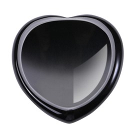 CrystalTears CrystalTears Black Obsidian Thumb Worry Stone for Anxiety Polished Pocket Heart Healing Crystals Stones for Meditation Reiki Stress Relief Crystal Gifts for Women Men