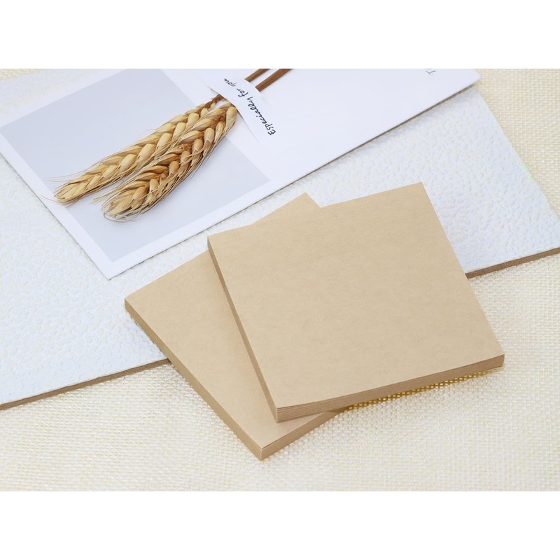 Mini Skater 2 Pack Kraft Paper Sticky Notes 7.5x7.5cm Self-Stick