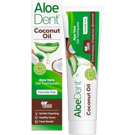 Aloe Dent - Coconut Oil Gel Toothpaste & Mouthwash - Fluoride Free - Gentle Cleansing, Supports Healthy Gums & Freshens Breath - Vegan, Cruelty & SLS Free - 100 ml & 250 ml - Bundle