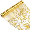GroveEss 5M Glitter Gold Foil Table Runner,Thin Mesh Table Cloth