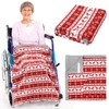 Newwiee Christmas Wheelchair Blanket with Pocket for Elderly Lightweight Soft