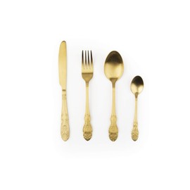 Excelsa Pack of 4 Cutlery Baroque Gold