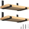 LuckIn 10 Inch Wall Shelf Brackets (Fit 9.25" Board) 4-Pack,
