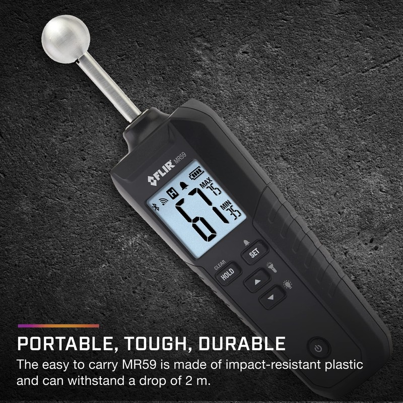 FLIR MR59 Moisture Meter, Genuine Japanese Product, Pinless Measurement/Ball Probe