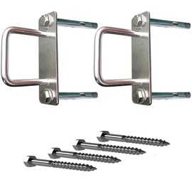 Qinwuwu 2Pcs Closed Bar Holder for Door Barricade, Close Bar Holder,Fit for 3.8x3.8cm Lumber,Closed Lock Brackets Security Bar Door Stopper,Max Load Capacity 500lb
