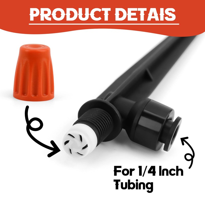 Kalolary 30PCS Drip Irrigation Emitters - Quick Connect Adjustable 360°