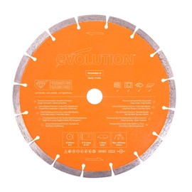 Evolution Power Tools PD230SEG-CS 230 mm Premium Multi Material Diamond Blade For Disc Cutters, Longer Blade Life - Ideal for Cutting Brick, Roof Tile, Paving, Reinforced Concrete and More