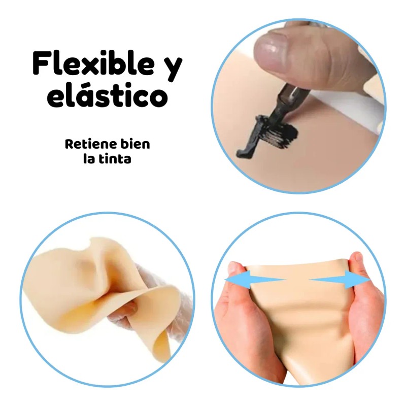 Set 12 Pzs Piel Falsa Sintética Silicona Practica Tatuaje F