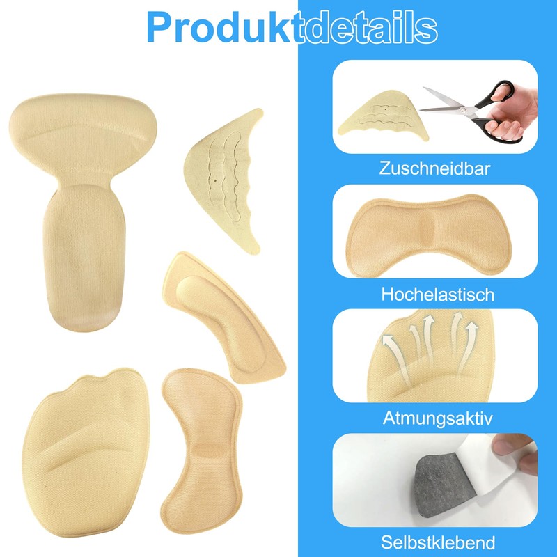 Heel Pad Shoes 10 Pairs Set For Too Large Models