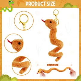 3 Pcs Chinese Snake Plush 2025 Year of The Snake Stuffed Animal Plush 13.4 Inches Chinese New Year Plush Decoration Mascot Doll Plushies for Spring Festival Bedtime Gift Bed Rest Chair(3 Colors)