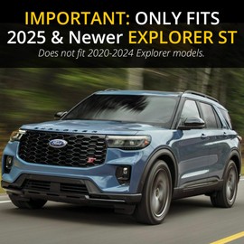 ST Emblem Insert Overlay Decals - Set of 2 - Fits Ford Explorer ST (Black, 2025 & Newer)