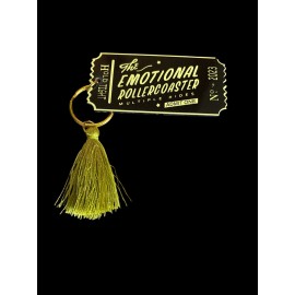 Emotional Rollercoaster “Ticket”Admit One, Multiple Rides 6”x 1” Hilarious