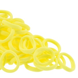 100 Pack Seamless Hair Ties for Women Girls Ponytail Holders for Thick Hair (light yellow)