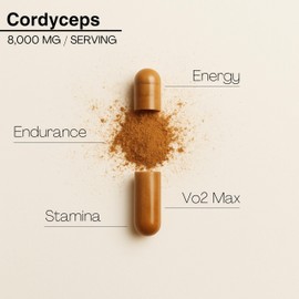 Mission C Cordyceps Mushroom 8000mg with Vitamin B5 Capsules