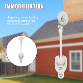 Seprochoo Replacement Shade Parts Bungee End Cap Kit, for Exterior Cordless Roller Shades Outdoor Blinds (1pcs, White)