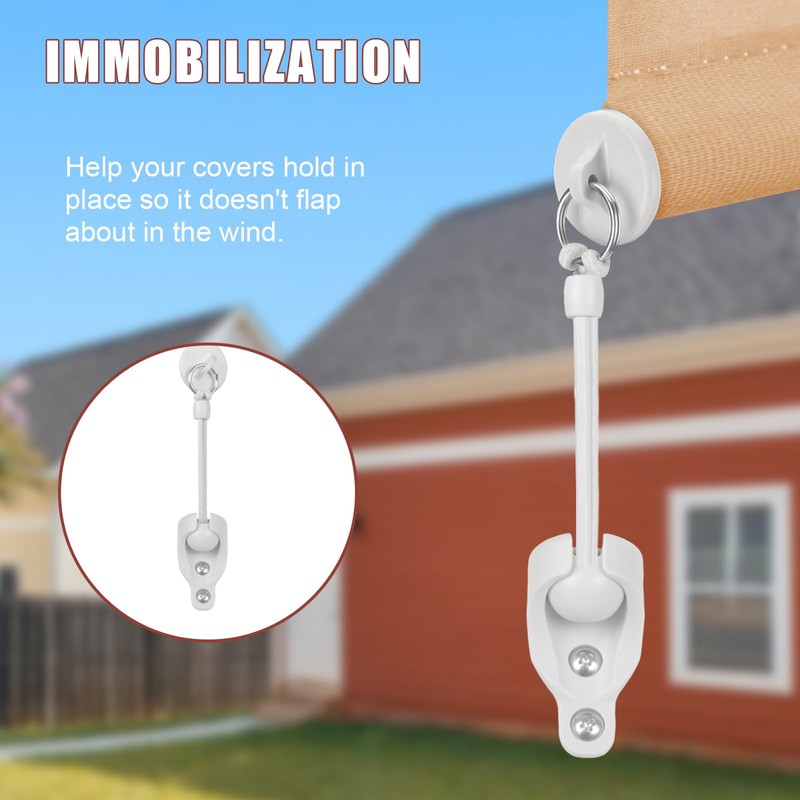 Seprochoo Replacement Shade Parts Bungee End Cap Kit, for Exterior