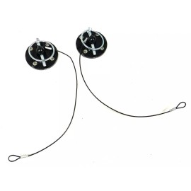 VMS Racing Universal Black CNC Billet Aluminum Set of 2 Hood Pins Kit