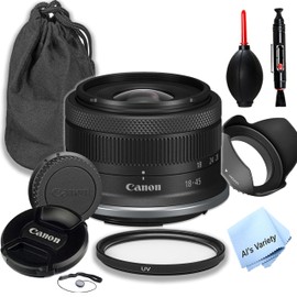 Canon RF-S 18-45mm f/4.5-6.3 is STM Lens + Filter+ case+ More (9pc) (Renewed)