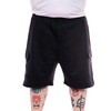 Big Size Cargo Fleece Shorts with Zip Pockets Elasticated Waist