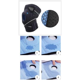 WABISABI DREAMS Knee Support with Side Stabilizers and Gel Pads to Protect the Patella (Green)