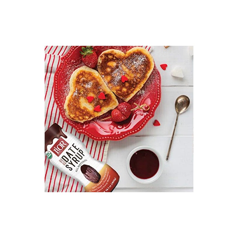 LiOR 100% Organic Pure Date Syrup, 14.1-Ounce Squeeze Bottle