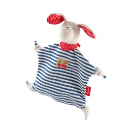 Sigikid Comforter Dog (White with Dark Blue Stripes)