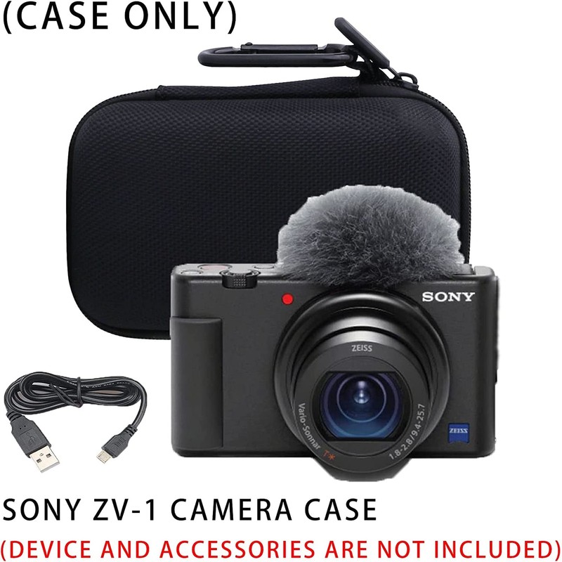 WAIYUJP Storage Case Compatible Sony ZV-1F/ZV-1/ZV-1G/ZV-1GWC Camera Case, Black, Asian