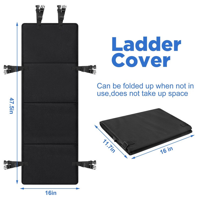 Adnee 600D Oxford Cloth Pool Ladder Protector Cover, 47.5''x16''Pool Step