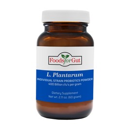 Foods For Gut Lactobacillus Plantarum Probiotic Powder 400 Billion cfu's | Digestive & Immune Support | High Potency | L. Plantarum (60 Grams)