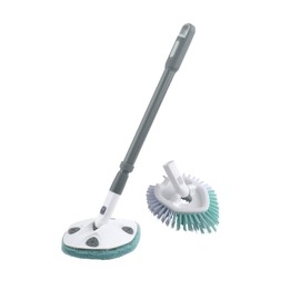 Casabella Tub and Tile Brush with 28 Inch Extendable Handle and Scrubber Pad