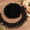 5.5Yards Double-Layer Pleated Chiffon Lace Trim Ruffle Trim Lace Ribbon