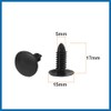 A ABSOPRO 50 Pcs Black Plastic Rivet Clips 5mm x