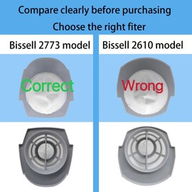Aolleteau 4 Pack 2773a Filter Compatible with Bissell 3-in-1 Lightweight Featherweight PowerBrush Vacuum Model 2773A
