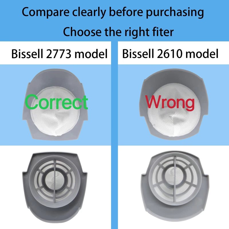 Aolleteau 4 Pack 2773a Filter Compatible with Bissell 3-in-1 Lightweight