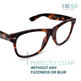 Tortoise - anteojos de lectura de gran tamaño para hombre de 1.75 pulgadas para lucir a la moda con visión clara, anteojos resistentes y duraderas para hombres para adaptarse a todas las formas de