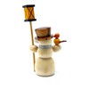 Drechslerei Friedbert Uhlig, miniature no. 04/H, snowman with lantern, bright,