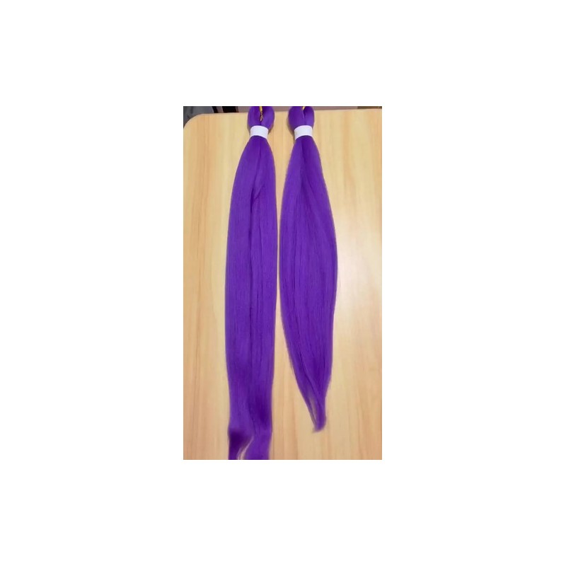 Set De 2 Extensiones De Cabello Trenzado Morado Estilo Rumi