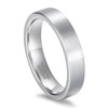 Greenpod 5mm Tungsten Carbide Ring for Women Men Silver Brushed