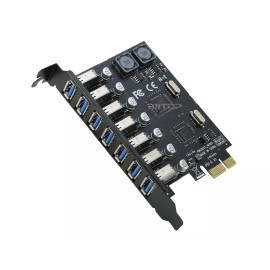RIITOP USB 3.0 PCI-e Expansion Card 7Port, RIITOP PCI-e x1 to USB 3.0 HUB Adapter 5Gbps
