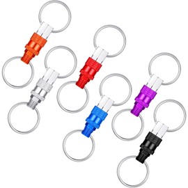 Esshogo Removable Key Ring, Quick Release Key Rings, Pull Apart Keyring, Double Split Key Ring for Home, Car, Key Ring Accessories, Multicoloured, multicoloured