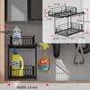 SUEH DESIGN Under Sink Organizer, 2 Tier Bathroom Cabinet Organizer