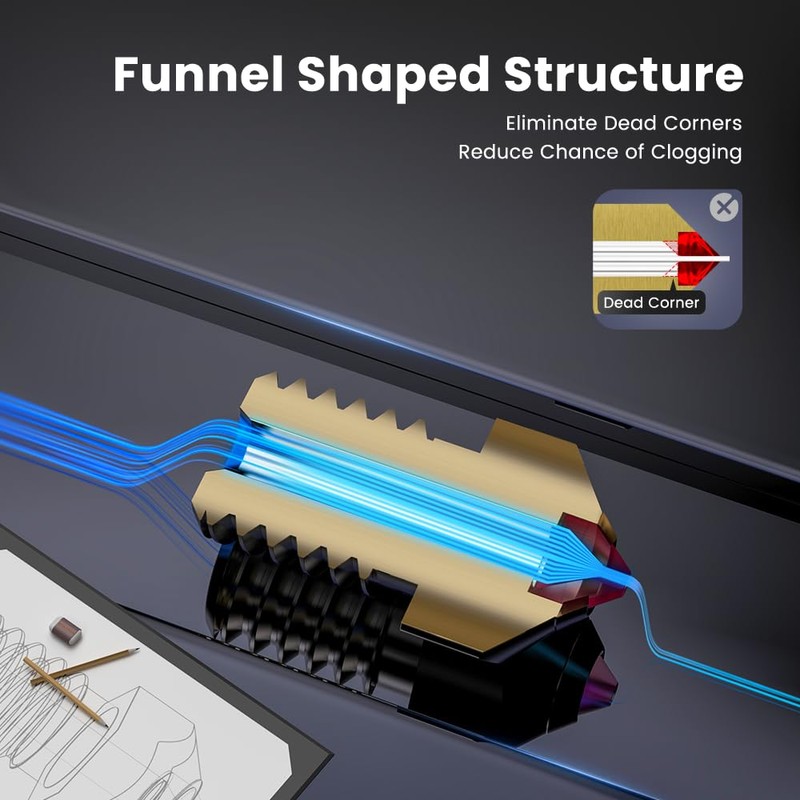 DUROZZLE Ruby Tip Nozzle 0.4 mm for Anycubic Kobra 2