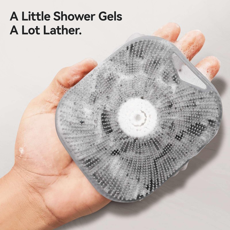 Silicone Body Scrubber in Shower for Men - with Enhanced