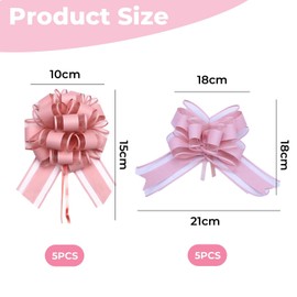 10 Pieces Of Ribbon Flowers, Snow Gauze Elegant Flowers, Three-Dimensional Ball Flowers, Wedding Car, Gift Decoration, Decorative Bows, Gift Box Ribbons