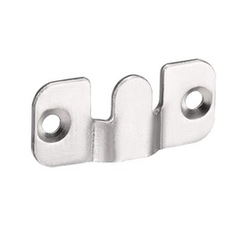 sourcing map Flush Mount Bracket, 44x19mm Zinc Plated Wall Mount Clip Hook for Picture Frame Hanger, 20 Pcs