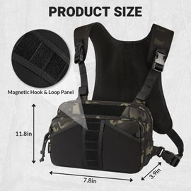 VOTAGOO Multifunctional Fishing Bag, Fishing Vest, Fishing Fishing Bag, All-purpose Bag, Fishing Chest Rig, Leisure Bags for Farms Hunting Fishing Outdoor, bkcp, fishing