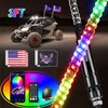 Nilight 2PCS 3FT RGB LED Whip Light, Remote App Control