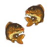 2 x 10cm Carp Fish Vinyl Stickers - Freshwater Fishing