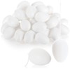 COM-FOUR® 36 x White Decorative Easter Eggs Made of Plastic,