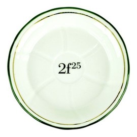 Porcelain French Absinthe Coaster/Saucer, 2f25, Green/Gold